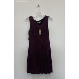 Loft Red/Black Loft Dress Womens Cheetah Big Cat Animal Print - Size MP